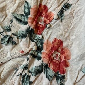 American Eagle Floral Mazi Skirt Button Up Size Small